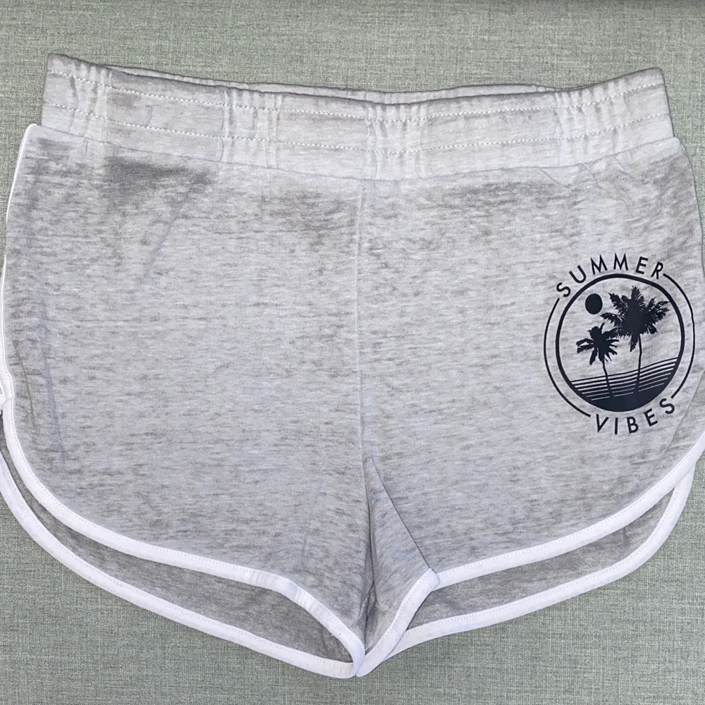 No Boundaries Gray Heather 'Summer Vibes' Athletic Lounge Shorts